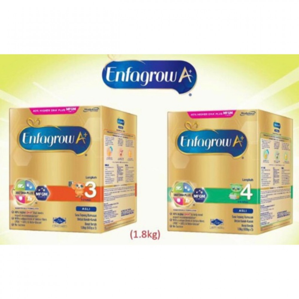 【Milk Promo】Enfagrow A+ 1.8kg Step 3/ Step 4 【Milk Promo】Enfagrow A+ 1.8kg Step 3/ Step 4