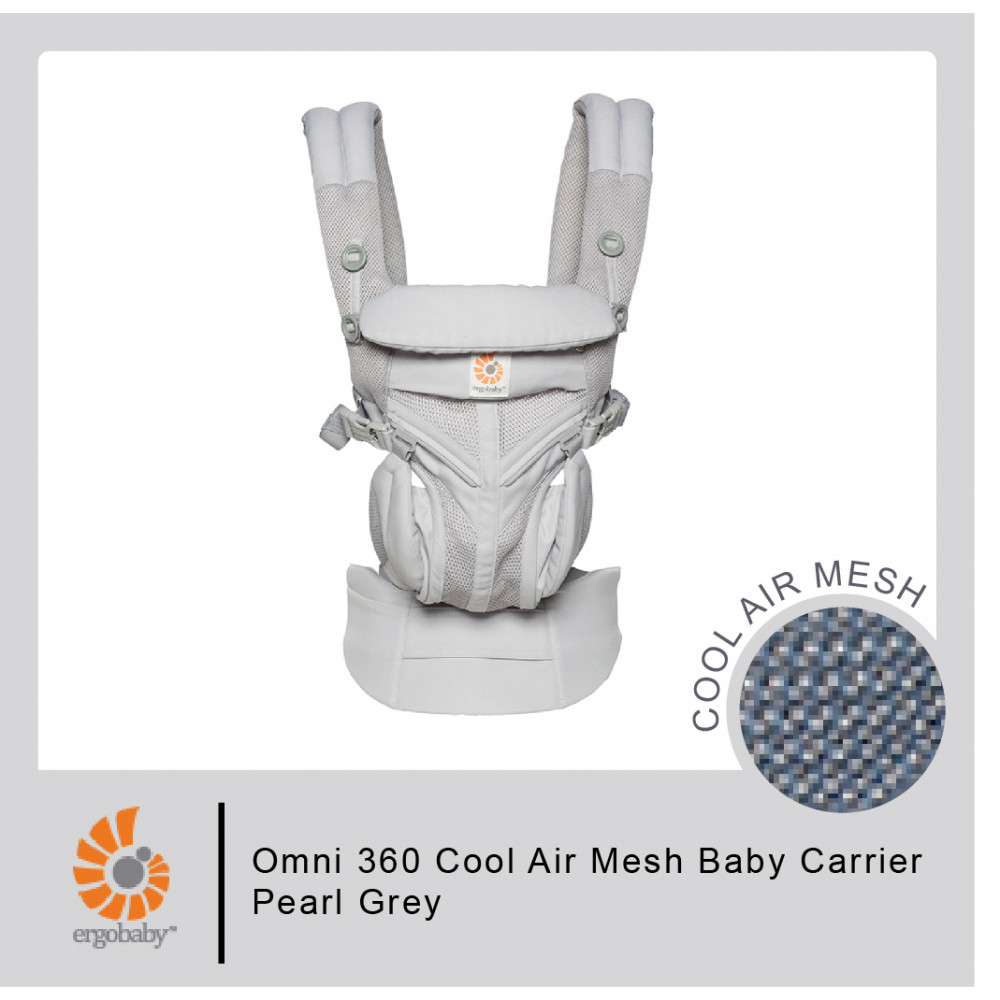 Ergobaby Omni 360 Cool Air Mesh Baby Carrier-Pearl Grey