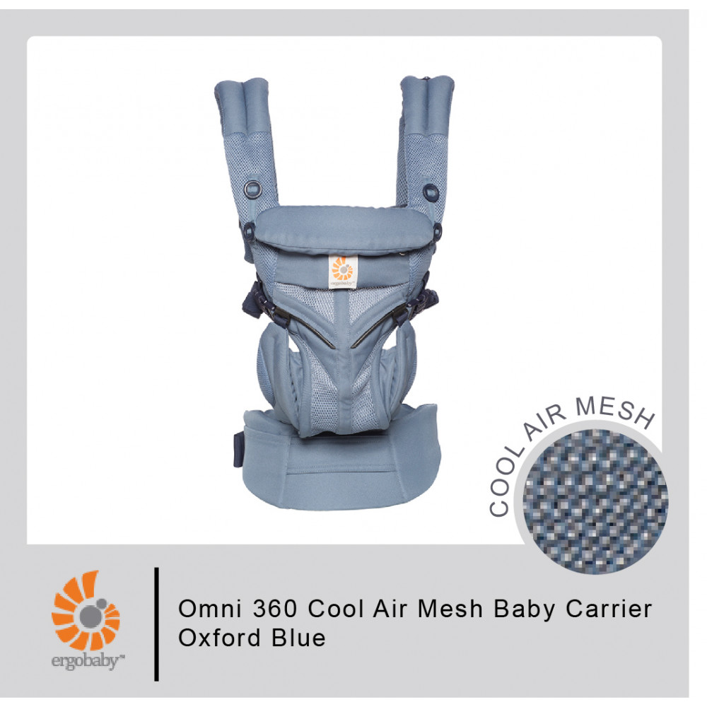 Ergobaby Omni 360 Cool Air Mesh Baby Carrier- Oxford Blue Ergobaby Omni 360 Cool Air Mesh Baby Carrier- Oxford Blue