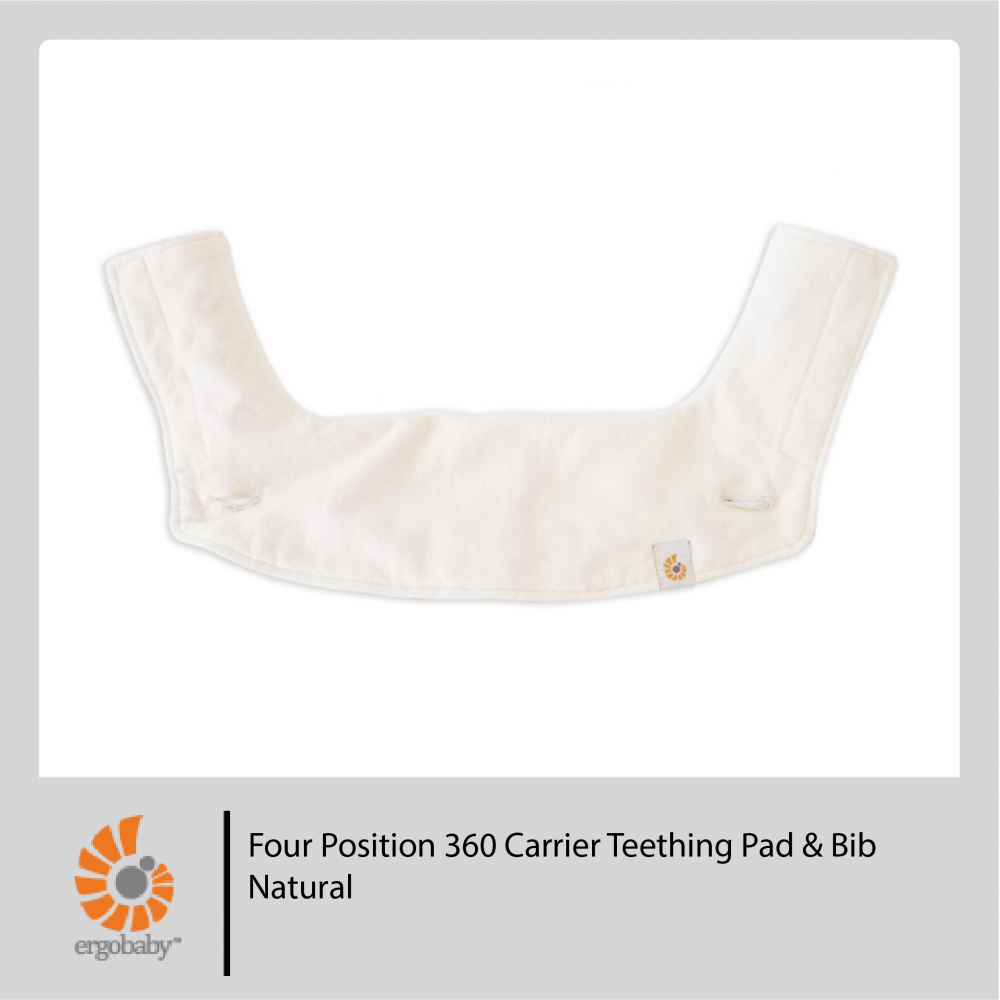 Ergobaby Four Position 360 Carrier Teething Pad & Bib - Natural