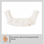 Ergobaby Four Position 360 Carrier Teething Pad & Bib - Natural