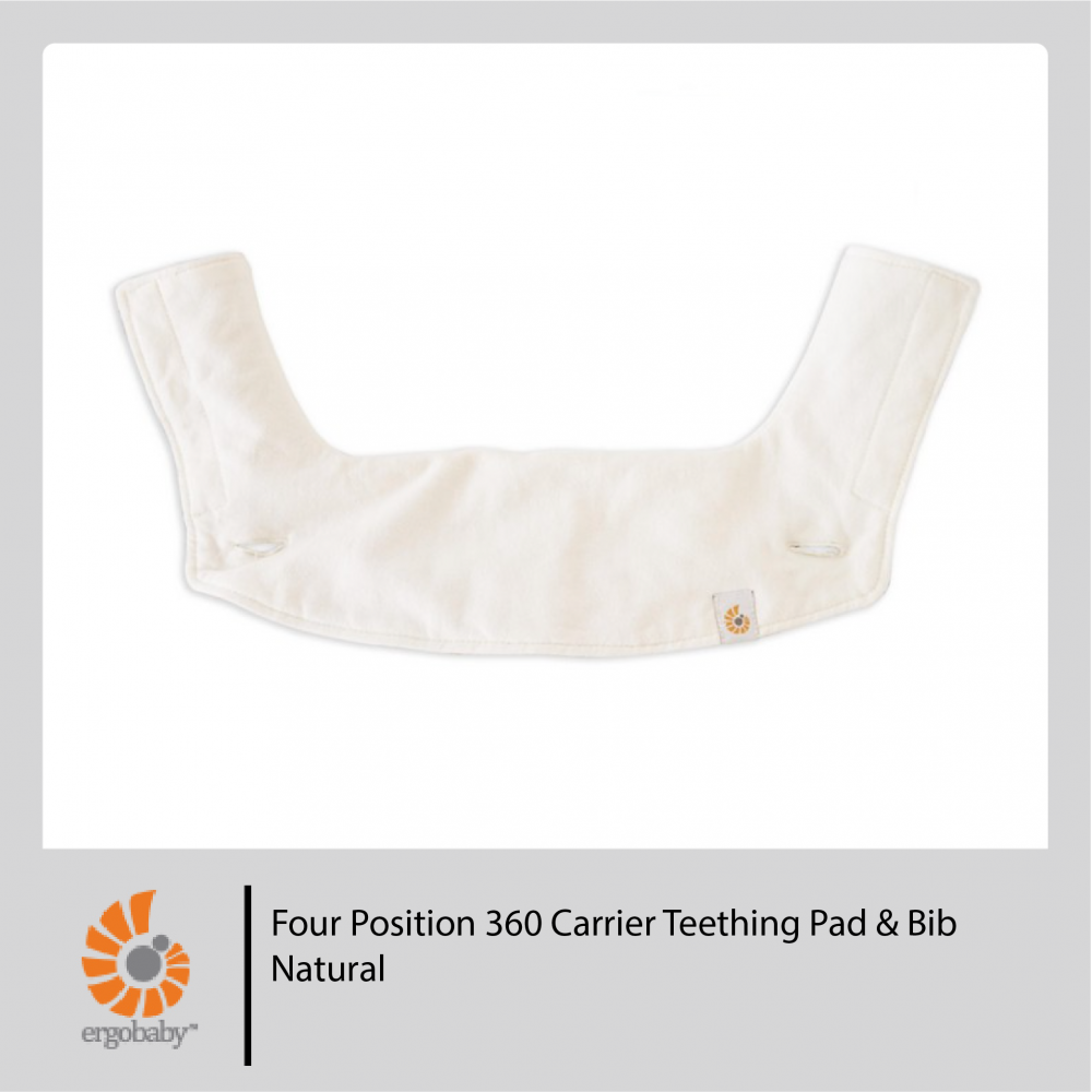 Ergobaby Four Position 360 Carrier Teething Pad & Bib Natural