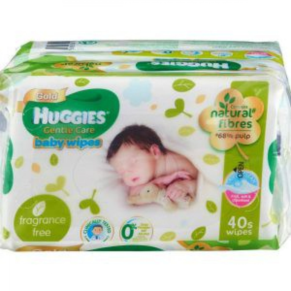 Huggies Gentle Care Baby Wipes – 4x40spcs-Ready Stock Huggies Gentle Care Baby Wipes – 4x40spcs-Ready Stock