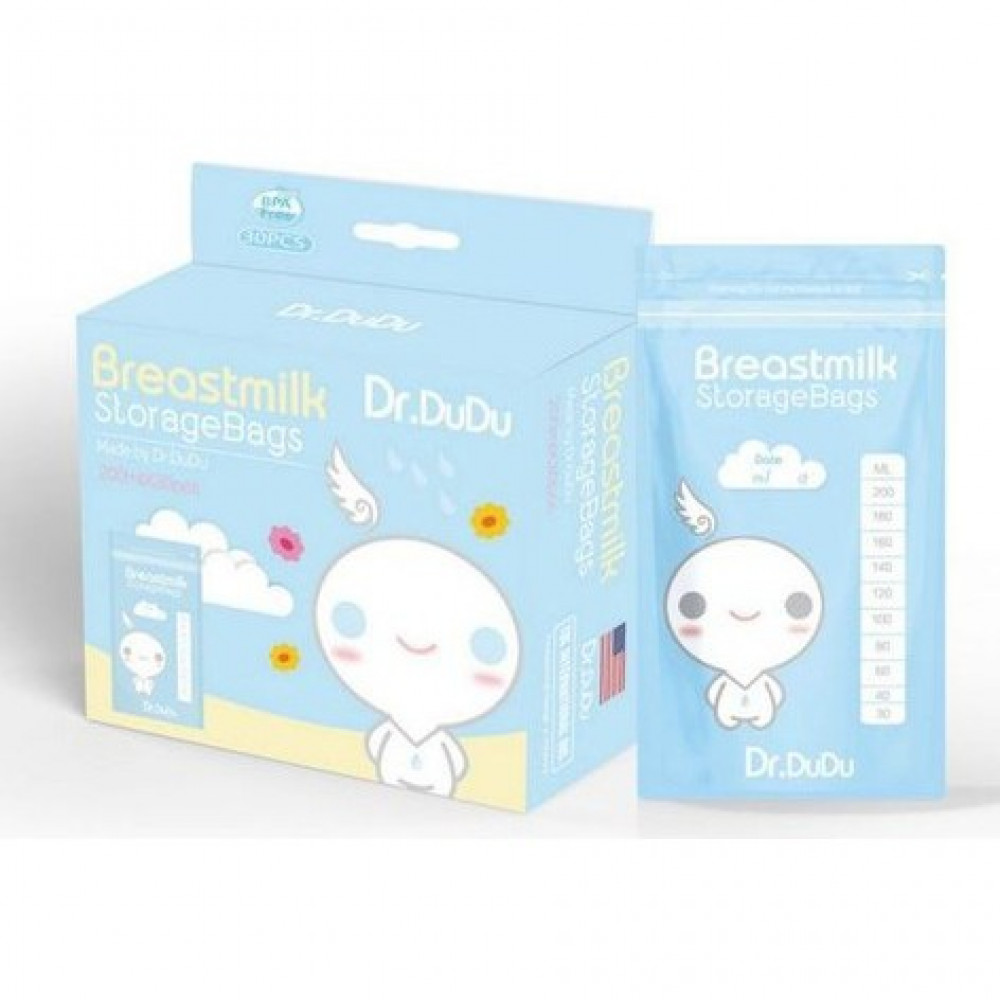 DrDudu Breastmilk Ziplock bag 30pcs 7oz - Blue-Ready Stock DrDudu Breastmilk Ziplock bag 30pcs 7oz - Blue-Ready Stock