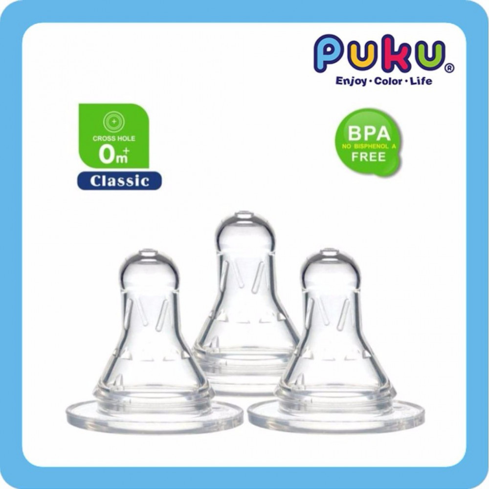 Puku Standard Neck Silicone Nipple-3 Pcs-Ready Stock Puku Standard Neck Silicone Nipple-3 Pcs-Ready Stock