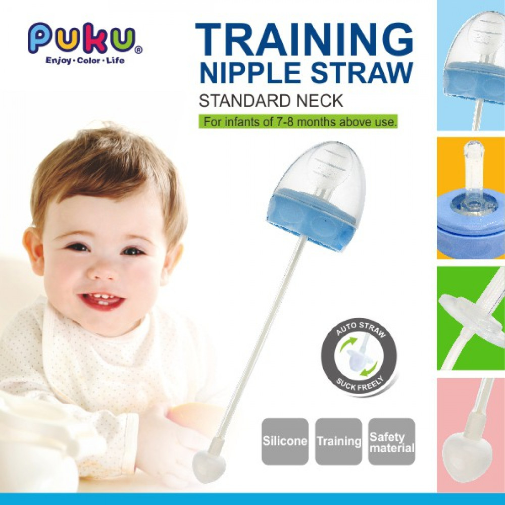 Puku Training Nipple With Straw-Ready Stock Puku Training Nipple With Straw-Ready Stock
