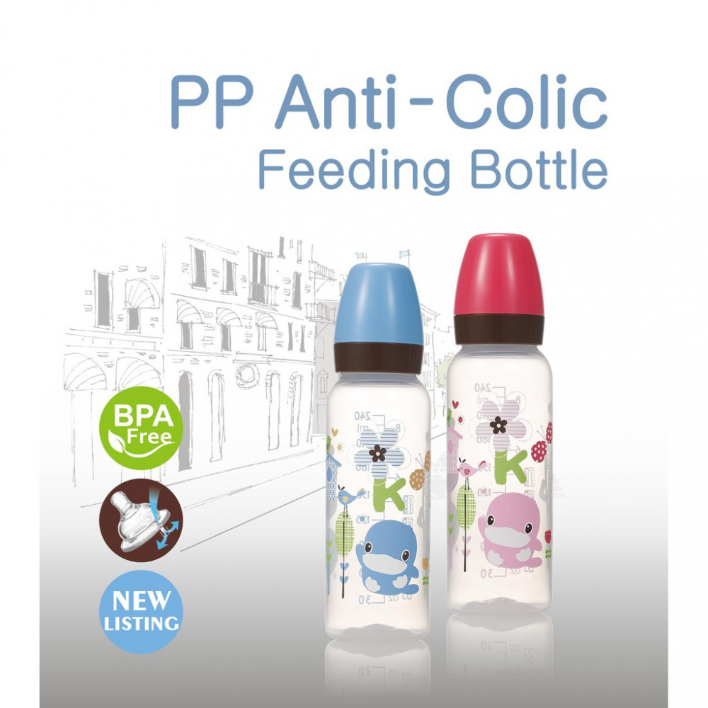 Kuku Duckbill PP Classic Standard Feeding Bottle 8oz-Ready Stock Kuku Duckbill PP Classic Standard Feeding Bottle 8oz-Ready Stock