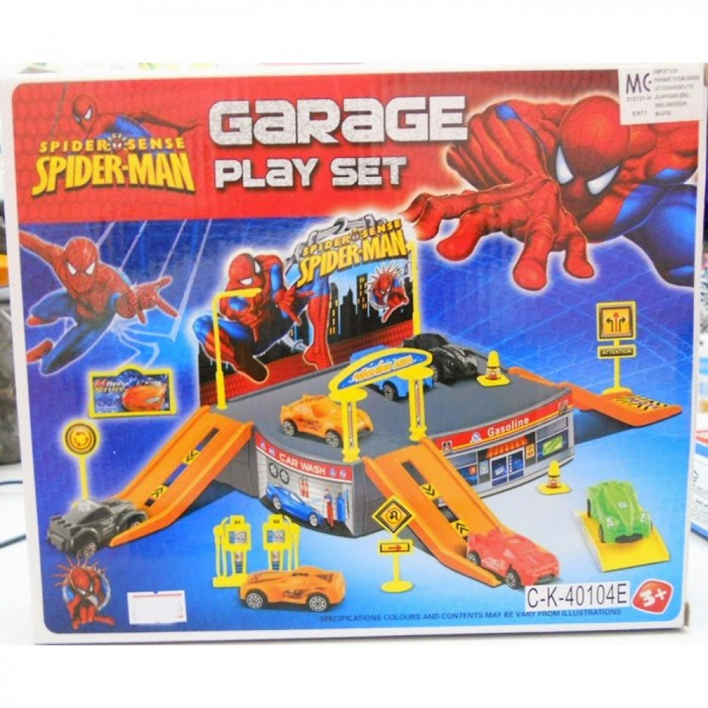 spiderman garage toy