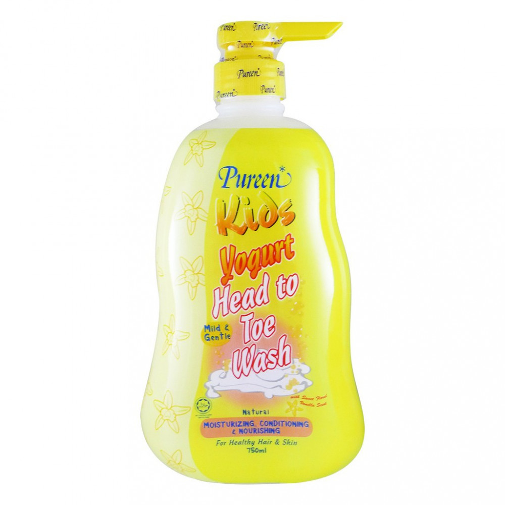 Pureen Kids Yogurt Head To Toe Wash (Natural) 750ML-Ready Stock Pureen Kids Yogurt Head To Toe Wash (Natural) 750ML-Ready Stock