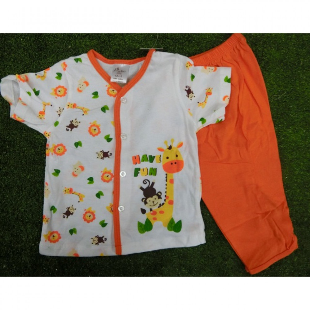 Baby Unisex Ziraffe Set Wear(orange)-Ready Stock Baby Unisex Ziraffe Set Wear(orange)-Ready Stock