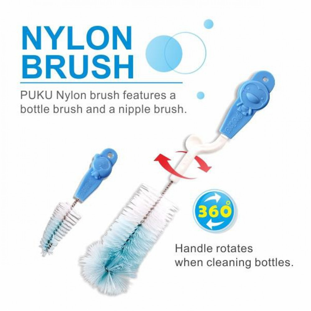 Puku Baby Bottle Nylon Brush-Ready Stock Puku Baby Bottle Nylon Brush-Ready Stock