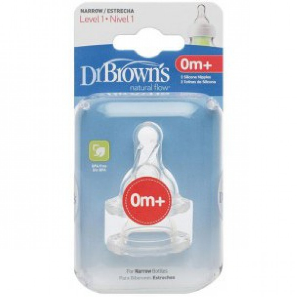 Dr Brown's Level 1 Standard Teats Nipple 2 PCS-Ready Stock Dr Brown's Level 1 Standard Teats Nipple 2 PCS-Ready Stock