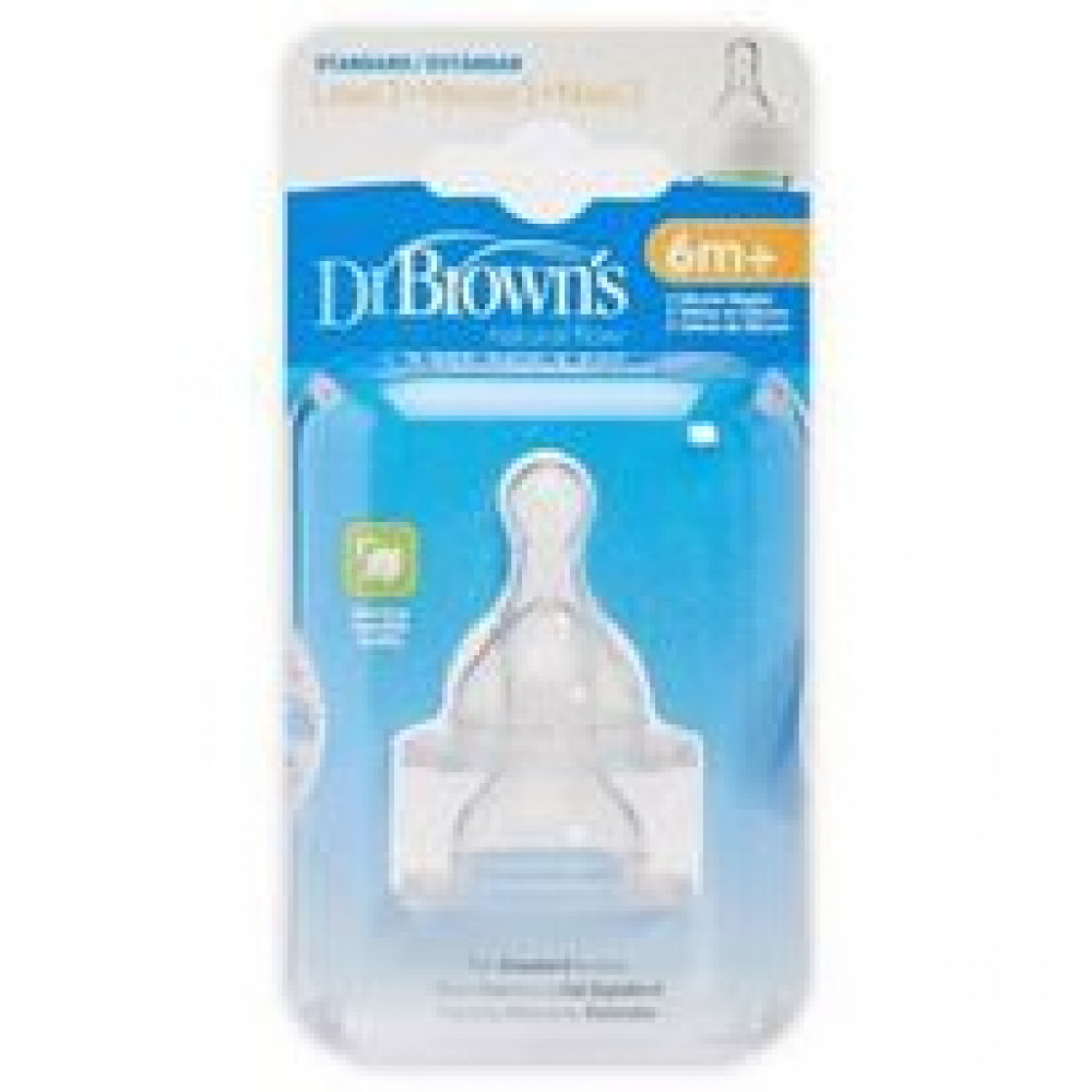 Dr Brown's Level 3 Standard Teats Nipple 2 PCS-Ready Stock Dr Brown's Level 3 Standard Teats Nipple 2 PCS-Ready Stock