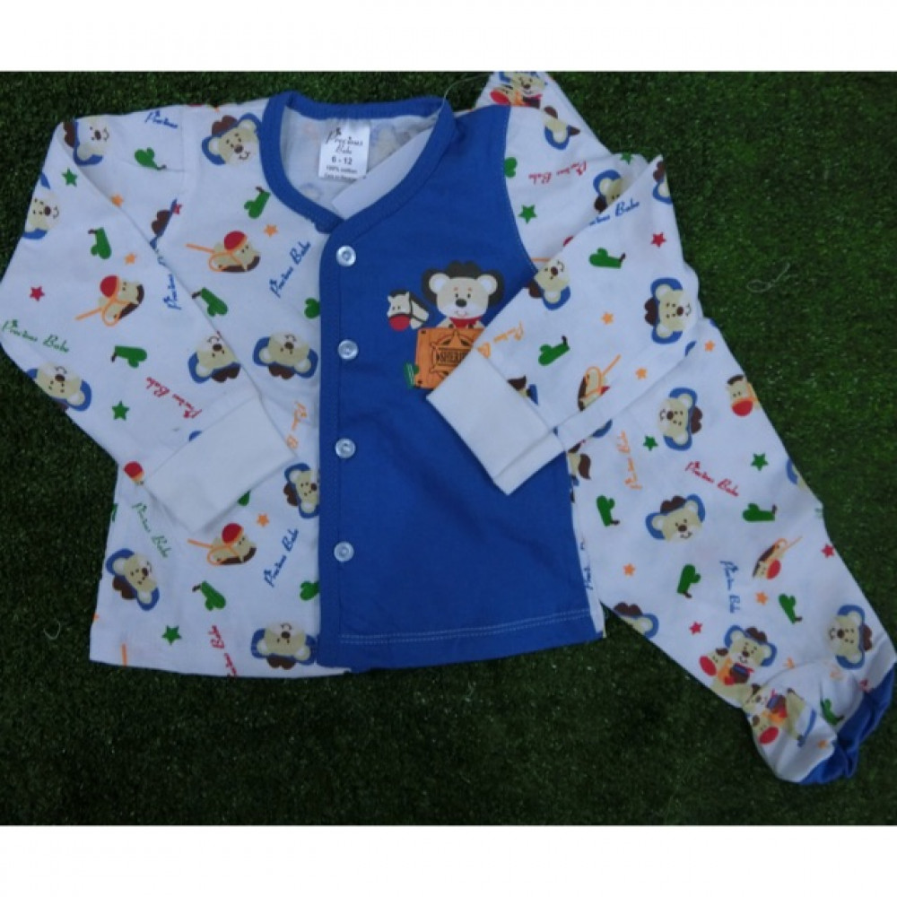 Long Sleeve Baby Cute Set Wear (blue bear)-Ready Stock Long Sleeve Baby Cute Set Wear (blue bear)-Ready Stock