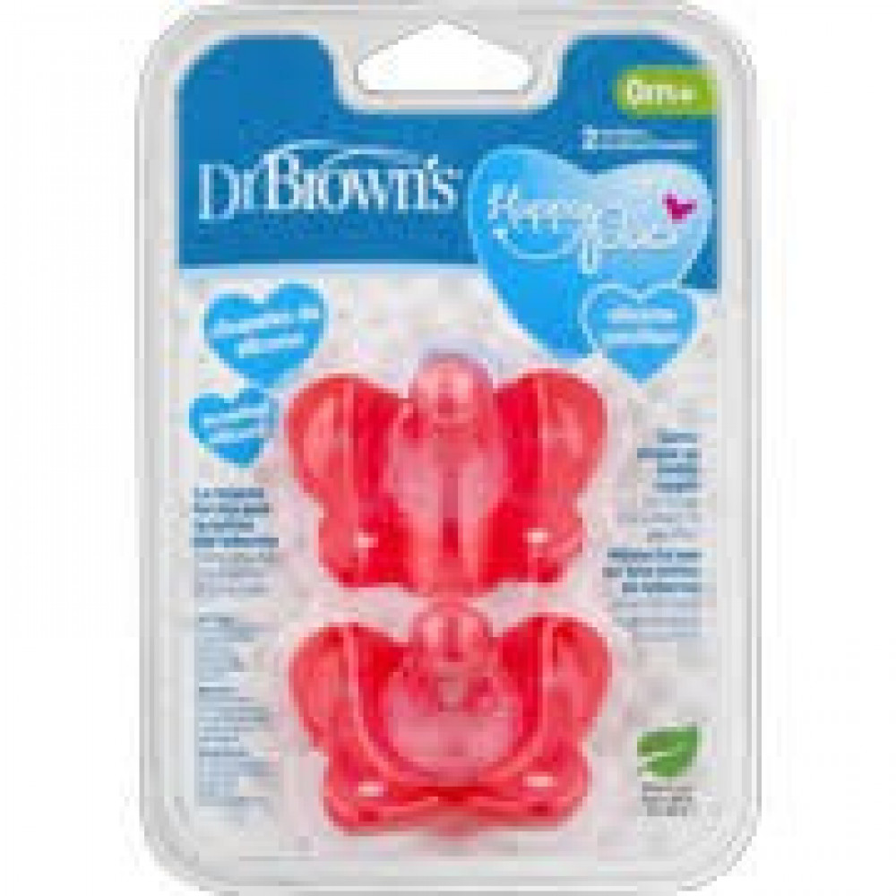 Dr.Brown's One Piece Pacifier 2 Pack Assorted Colors-Ready Stock Dr.Brown's One Piece Pacifier 2 Pack Assorted Colors-Ready Stock