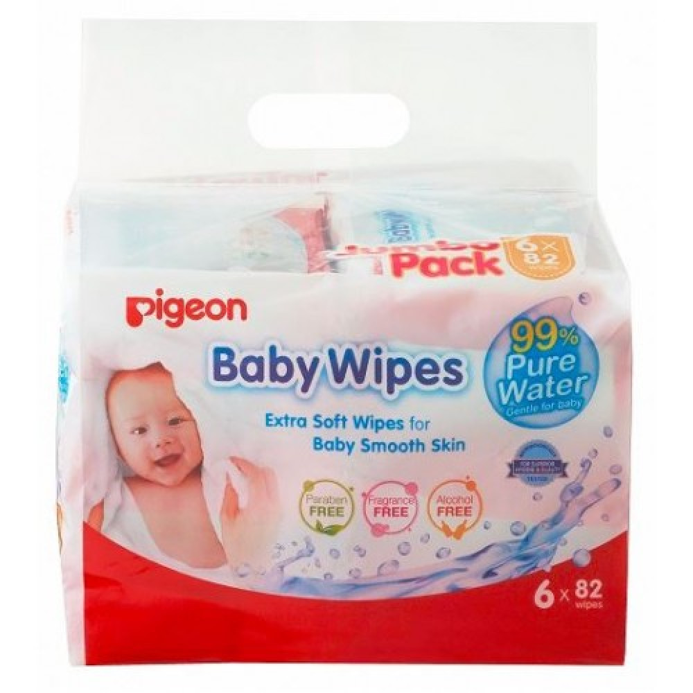 Pigeon 99% Pure Water Baby Wipes 82'SX6-Ready Stock Pigeon 99% Pure Water Baby Wipes 82'SX6-Ready Stock