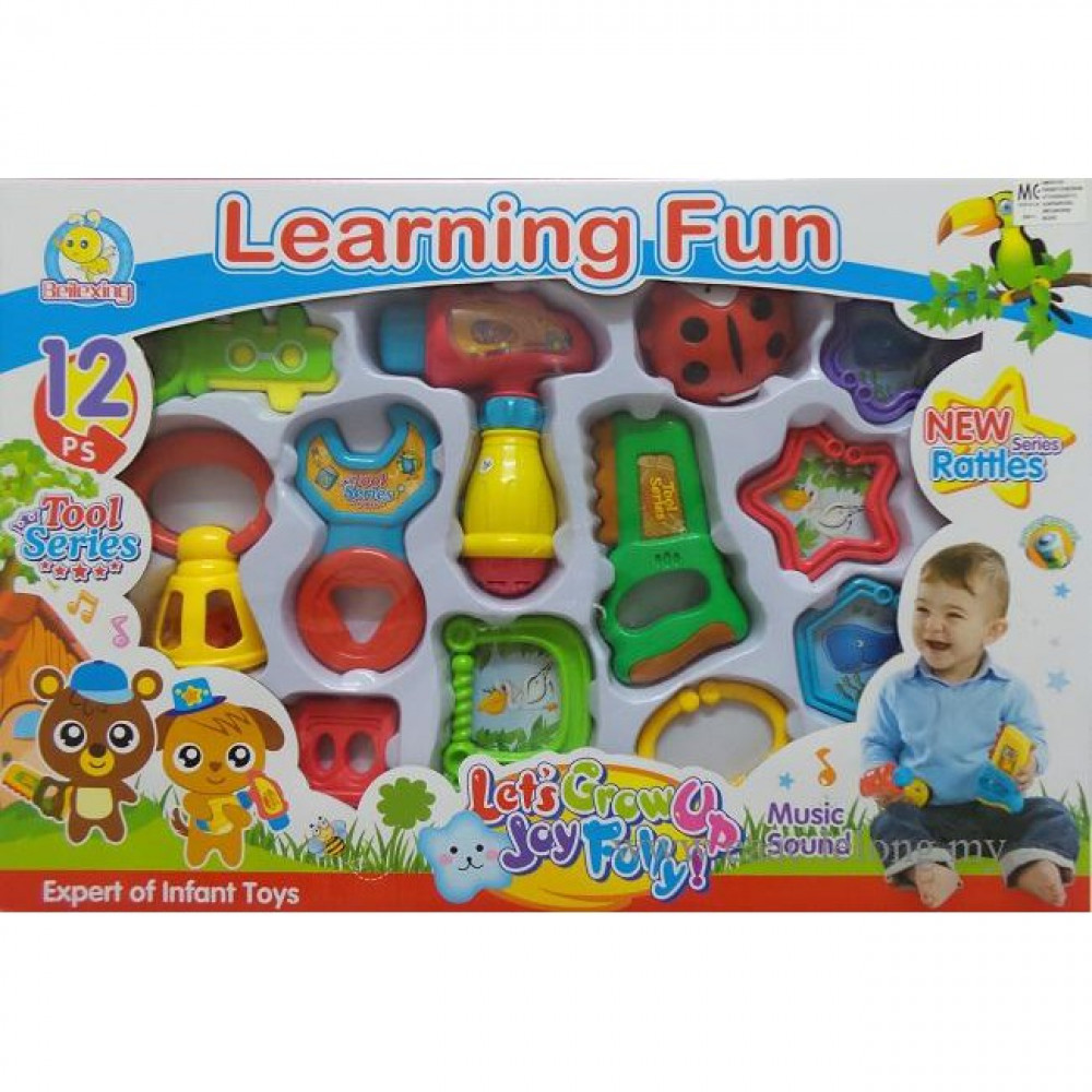 BeiLeXing Learning Fun Rattle Set Baby Toy Music Baby 6 M+ 12pcs in 1-Ready Stock BeiLeXing Learning Fun Rattle Set Baby Toy Music Baby 6 M+ 12pcs in 1-Ready Stock