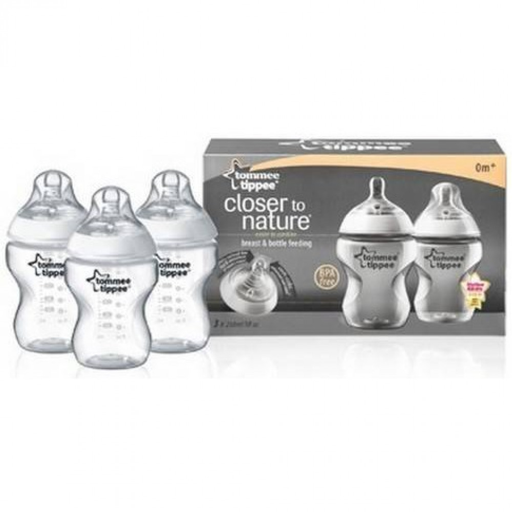 Tommee Tippee Close To Nature PP Bottle 9/260ML- 3 PACKS-Ready Stock Tommee Tippee Close To Nature PP Bottle 9/260ML- 3 PACKS-Ready Stock