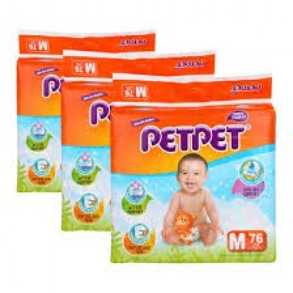 Petpet Tape Diapers Mega Pack Size S(82) / M(72) / L(60) / XL(48) - 3 PEK Petpet Tape Diapers Mega Pack Size S(82) / M(72) / L(60) / XL(48) - 3 PEK