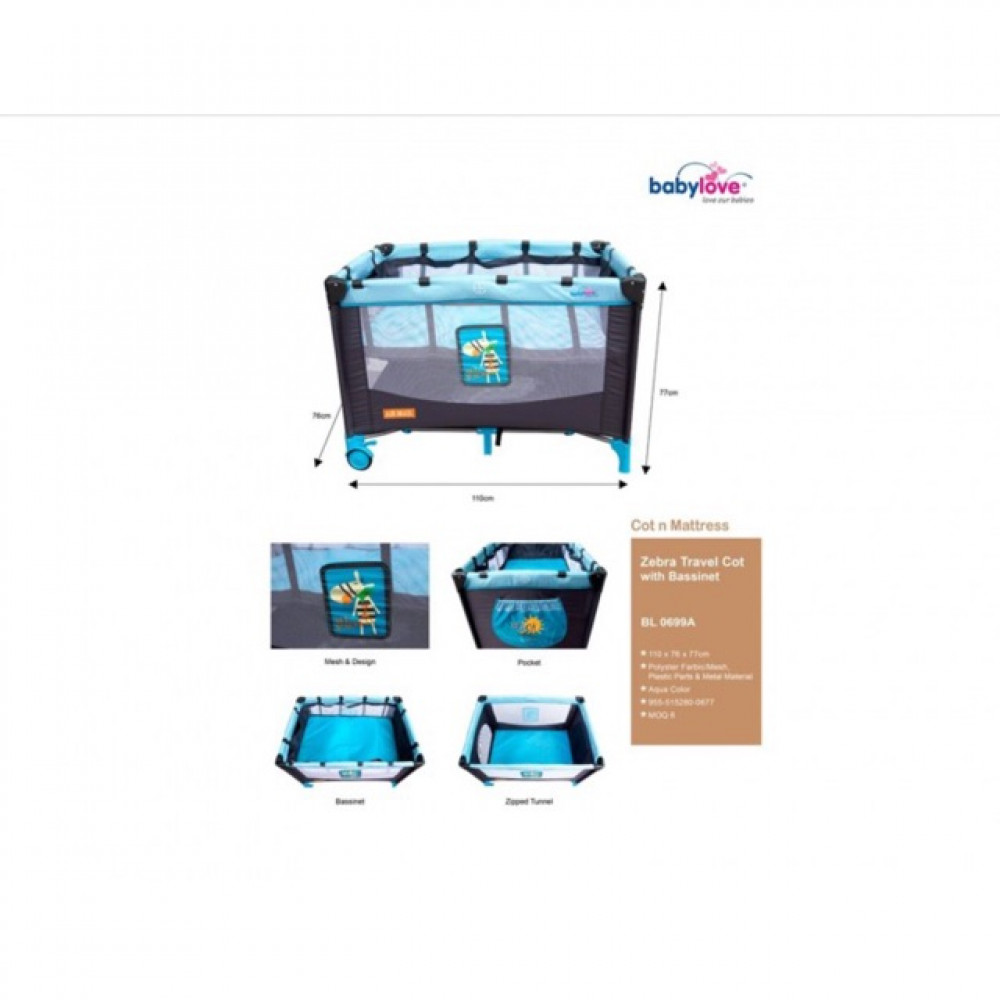Baby Love Zebra Playpen Bassinet-Ready Stock Baby Love Zebra Playpen Bassinet-Ready Stock