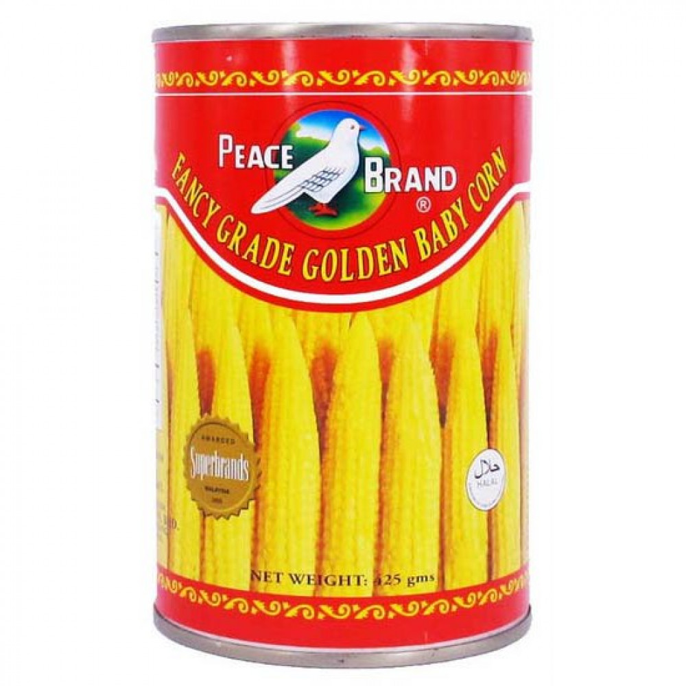 Peace Brand Fancy Grade Golden Baby Corn 425g