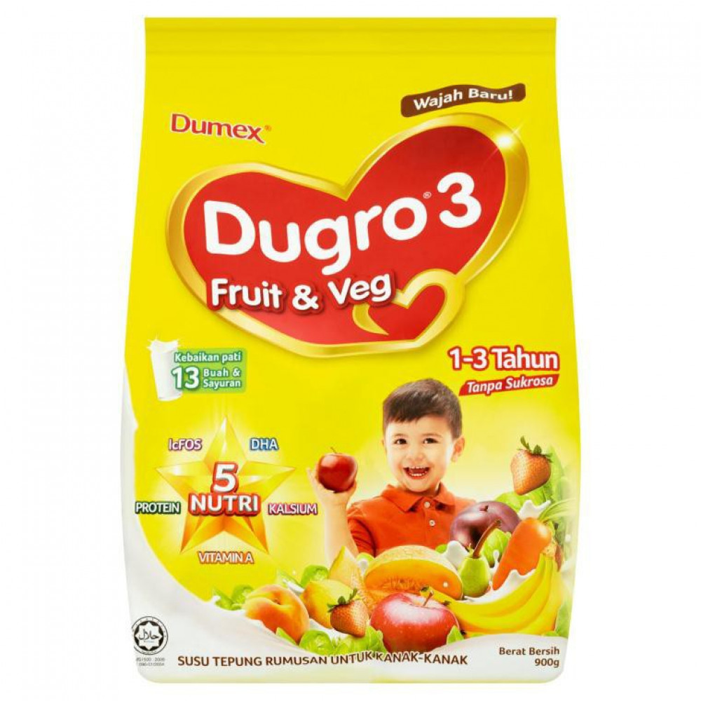 Dugro 3/4/5 Fruit & Veg 900g(1-3 years/3-6 years/6+ years) Dugro 3/4/5 Fruit & Veg 900g(1-3 years/3-6 years/6+ years)