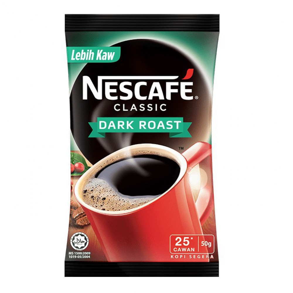 Nescafe Classic Dark Roast/Arabica&Robusta Blend 50g(25cups) Nescafe Classic Dark Roast/Arabica&Robusta Blend 50g(25cups)