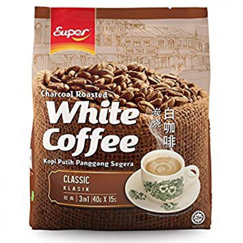 Super Charcoal Roasted White Coffee 3in1 (15 sticks)