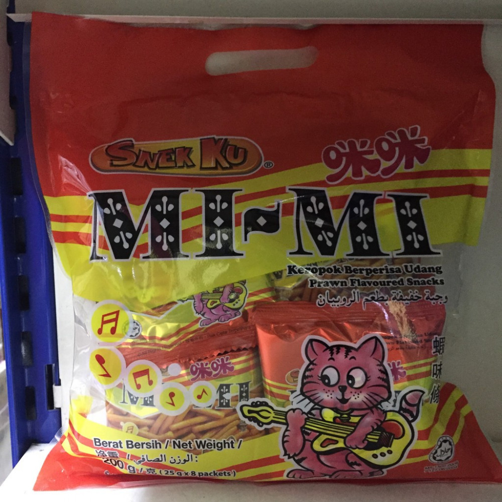 Mi-Mi Prawn Flavoured Snacks (8x25g) 