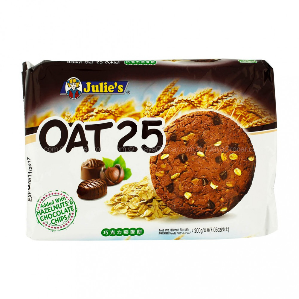 Julie's Oat 25 Hazelnut Chocolate Chips and other varieties Julie's Oat 25 Hazelnut Chocolate Chips and other varieties