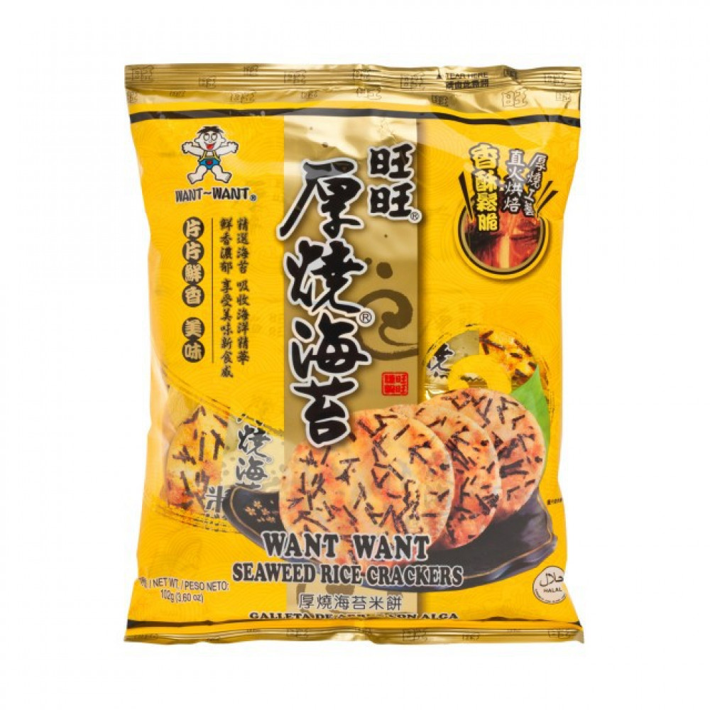Want-Want Seaweed Rice Crackers 136g Want-Want Seaweed Rice Crackers 136g