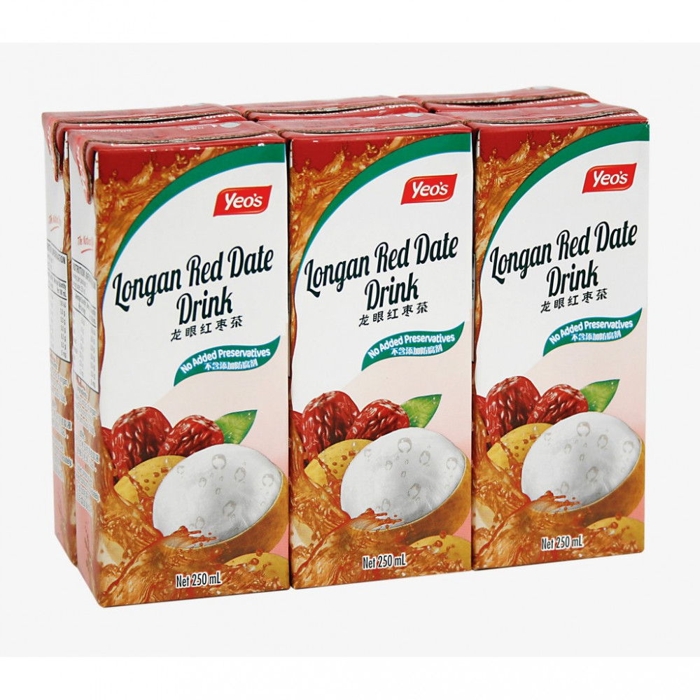 Yeo's Longan Red Date Drinks (6x250ml) 