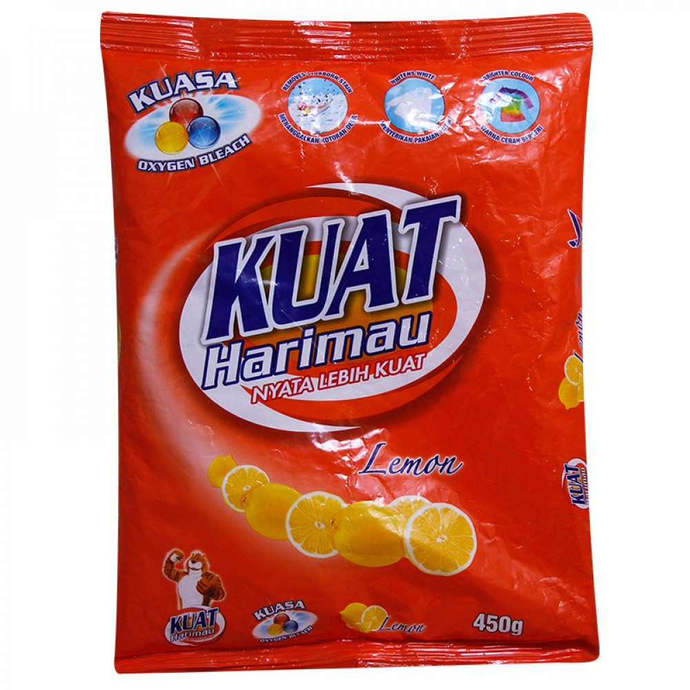 Kuat Harimau Lemon Detergent Powder (450g/750g/800g) Kuat Harimau Lemon Detergent Powder (450g/750g/800g)