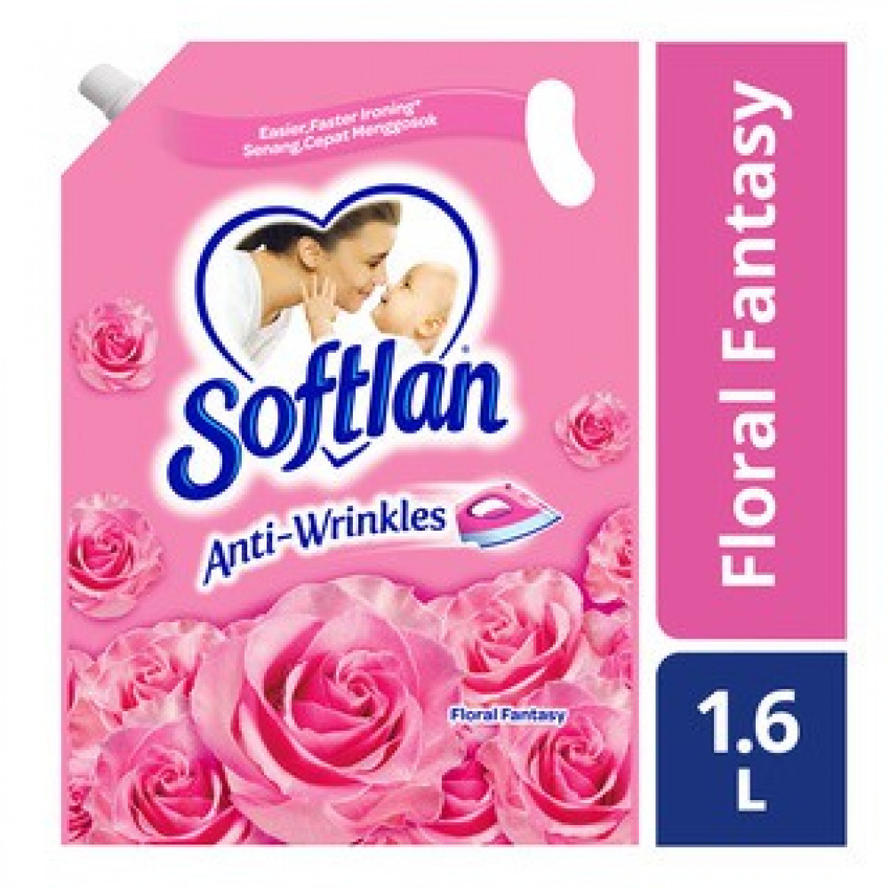 Softlan Anti-Wrinkles Refill 1.6L (Floral Fantasay/Spring Fresh)