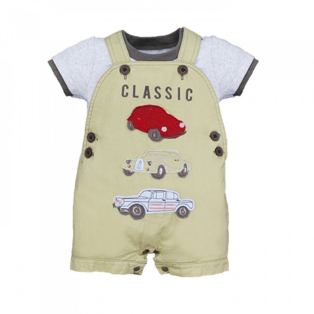 BABY BOYS CLASSIC CARS T-SHIRT & BIB PANTS BABY BOYS CLASSIC CARS T-SHIRT & BIB PANTS