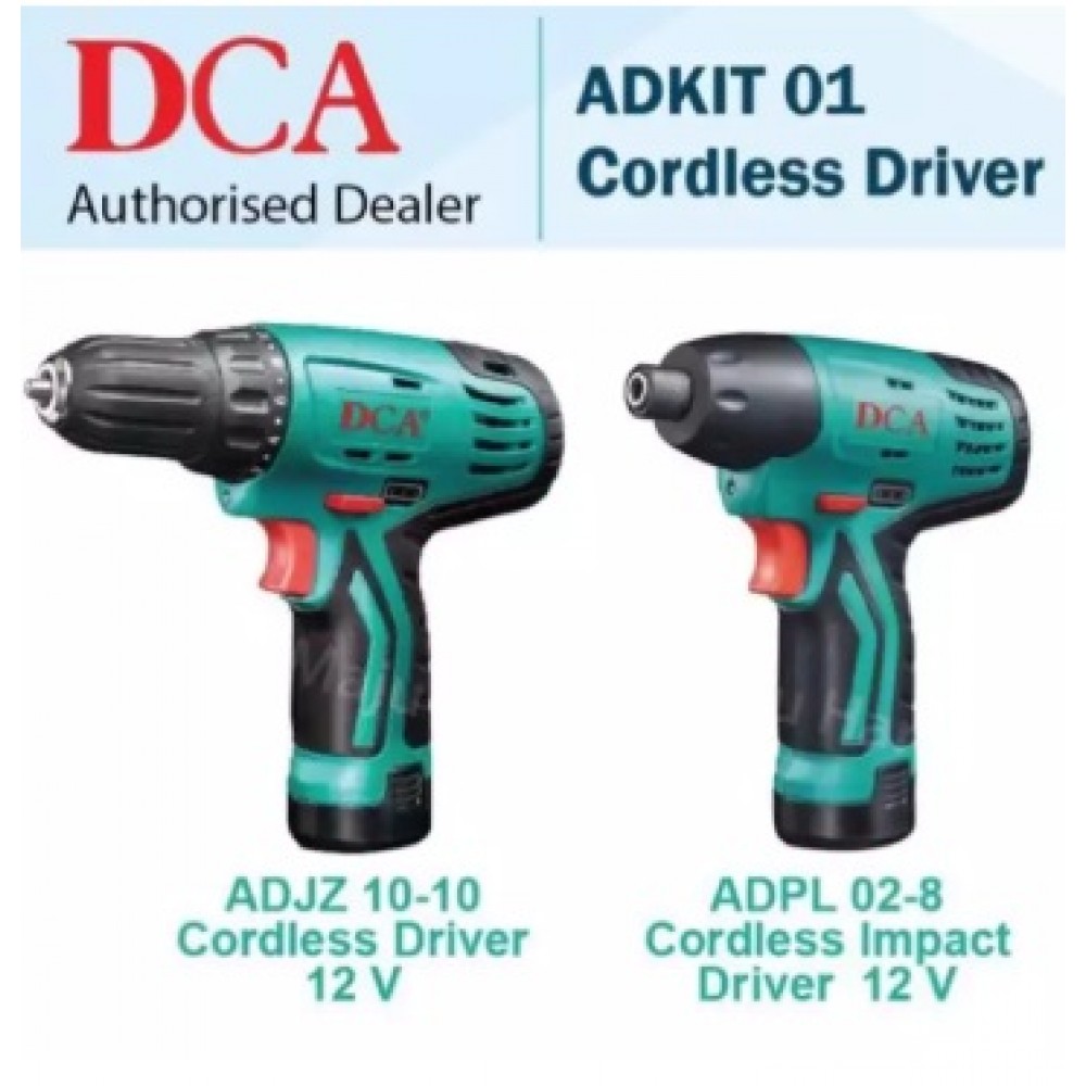 DCA 12V CORDLESS DRILL & DRIVER COMBO KIT (ADKIT01)