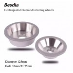 BESDIA DIAMOND ELECTROPLATED CUP WHEELS (11C9 100D X 10W X 5U X 20H X 35T)