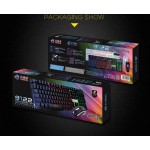 Cadeve Gaming Keyboard Rainbow Backlight RGB with Mouse Combo (White)