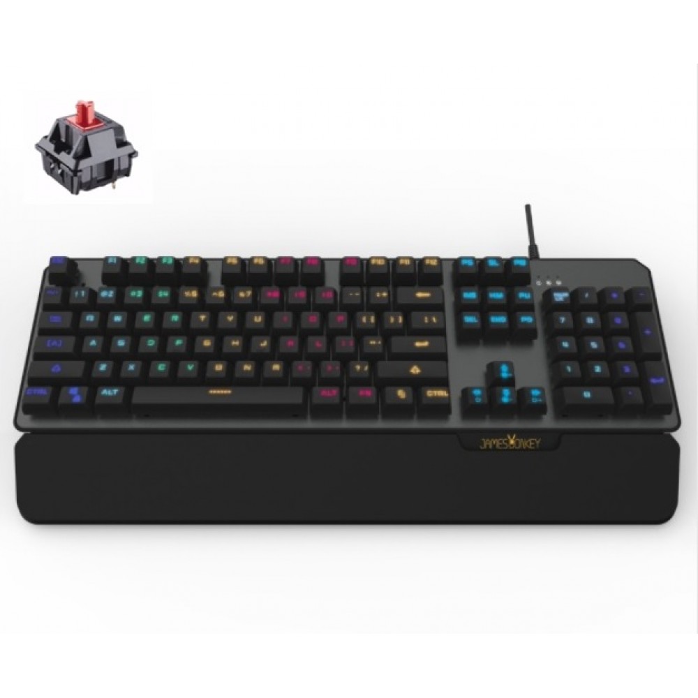 JD 610 Mechanical RGB Red Switch Gaming Keyboard Full 104 Key