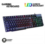 Gaming Keyboard Rainbow RGB Colour LED V8 E-Sports