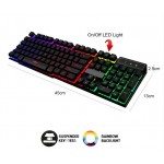 Gaming Keyboard Rainbow RGB Colour LED V8 E-Sports