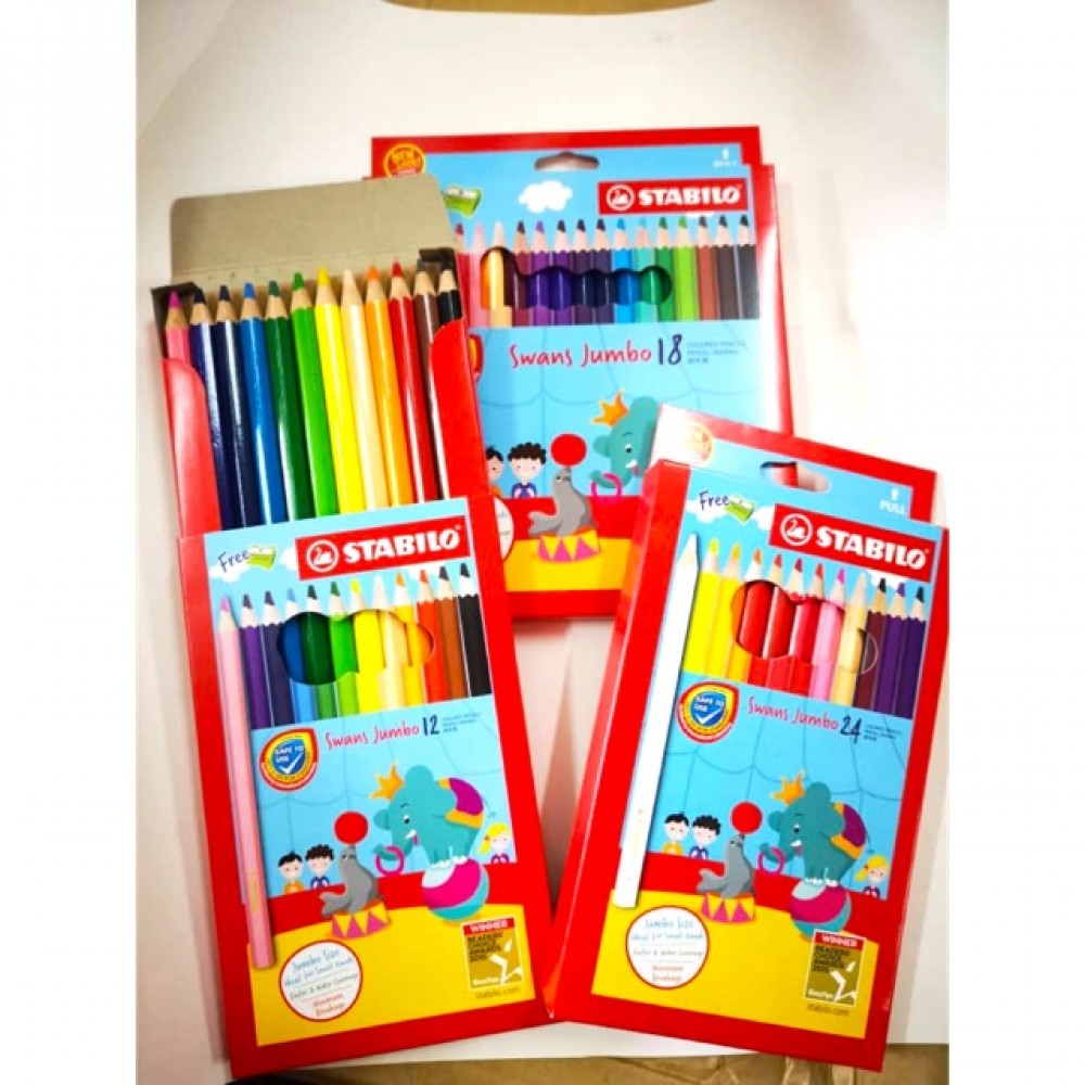 Stabilo Jumbo Colour Pencil 12S / 12L / 24L / 36L Stabilo Jumbo Colour Pencil 12S / 12L / 24L / 36L