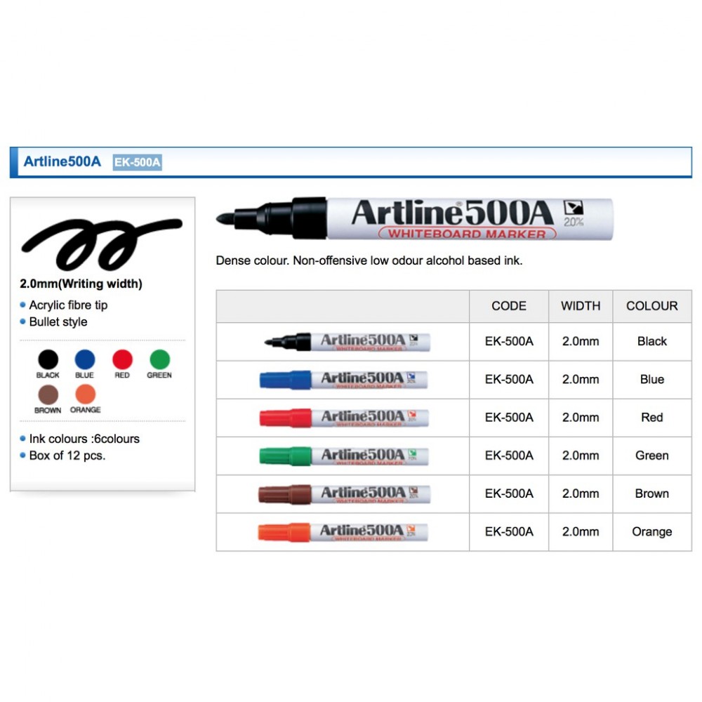 Artline 500 / Artline 509 Whiteboard Marker Artline 500 / Artline 509 Whiteboard Marker