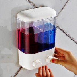 image of 1000ml Double Duo Soap Dispenser Sanitizer Bathroom Bath