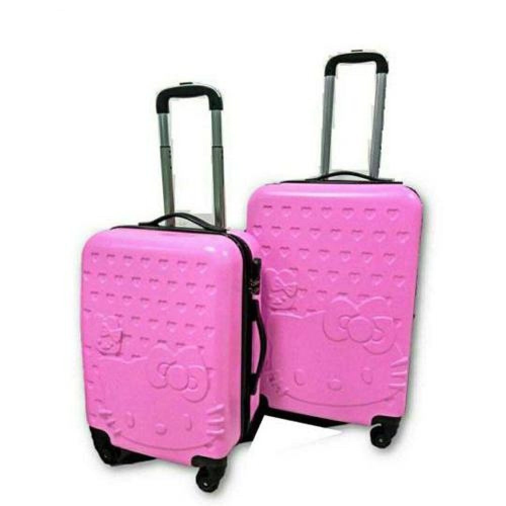 Hello Kitty 2 in 1 Luggage Bag Set Travel Bag with Wheel Hello Kitty 2 in 1 Luggage Bag Set Travel Bag with Wheel