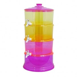 image of 【3 Tier】6 Liter Gallons Stackable Colorful Beverage Dispenser With Ice Chamber