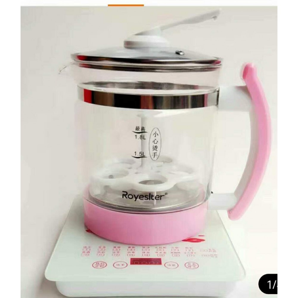 Full Automatic Health Pot Thick Glass Multifunctional Intelligent Electric Kettle 18 Functions 1.8L (Random Color : Green/White) Full Automatic Health Pot Thick Glass Multifunctional Intelligent Electric Kettle 18 Functions 1.8L (Random Color : Green/White)