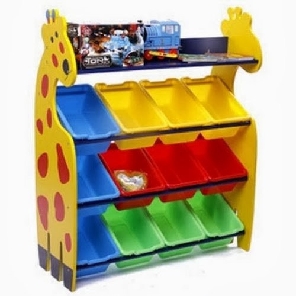 12 Box Giraffe Rack Kids Toy Organizer With Colourful Giraffe Rack Kids Toy Organizer With 12