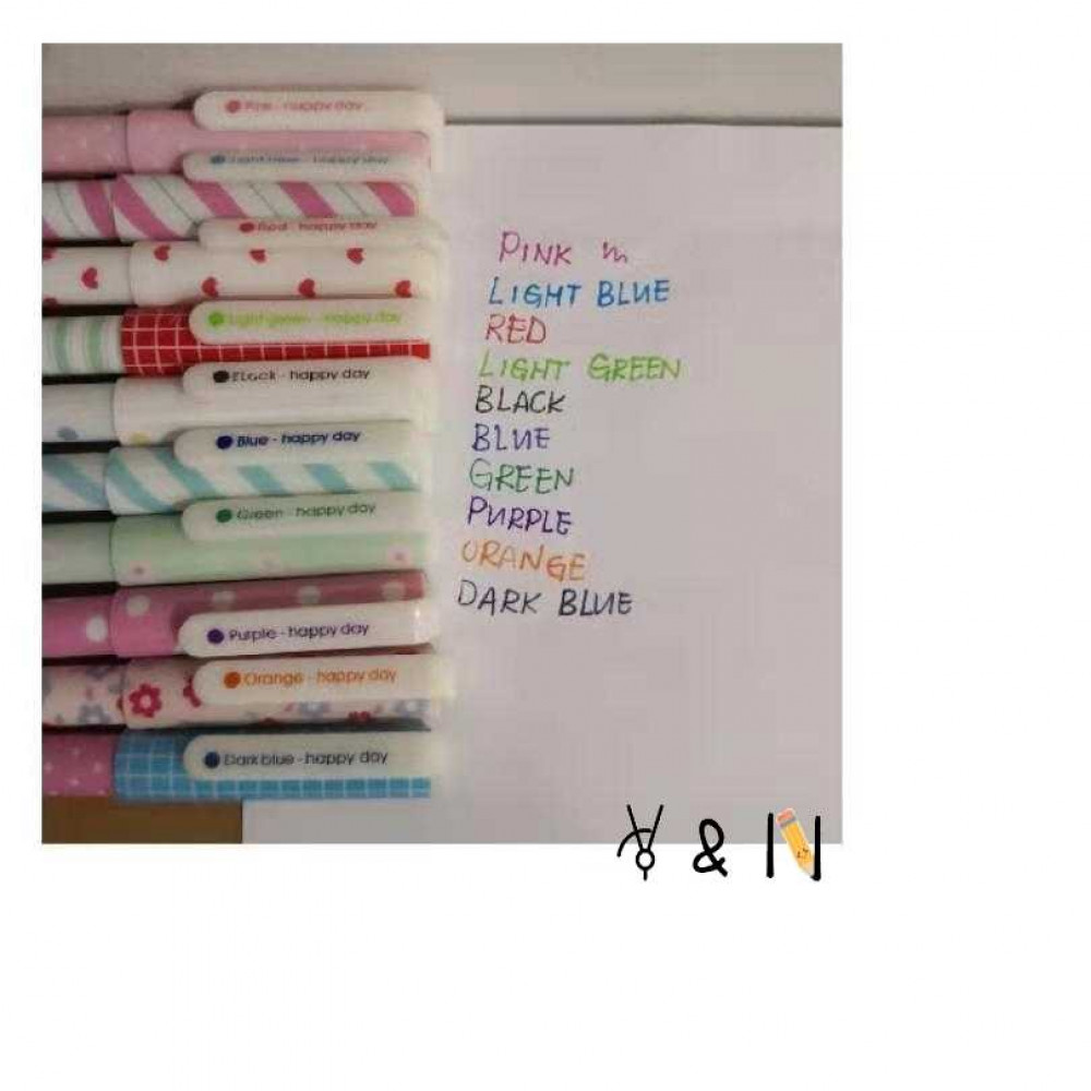 10pcs/set Korean candy color 0.38mm Colored pen 10pcs/set Korean candy color 0.38mm Colored pen
