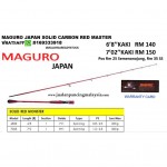 MAGURO JAPAN SOLID CARBON RED MASTER ROD